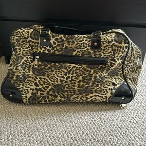 bebe Cheetah Roller Duffle Bag